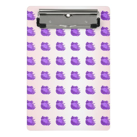 Fruchtmuster Blaubeeren und Creme Mini Klemmbrett (Vorderseite)