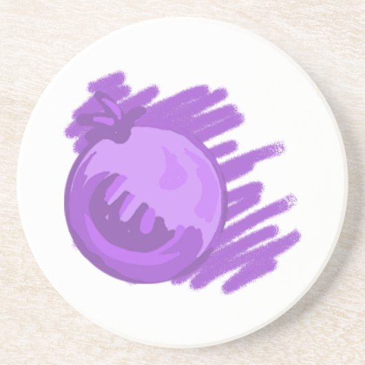 Fruchtmuster Blaubeeren und Creme Sandstein Untersetzer (Vorne)