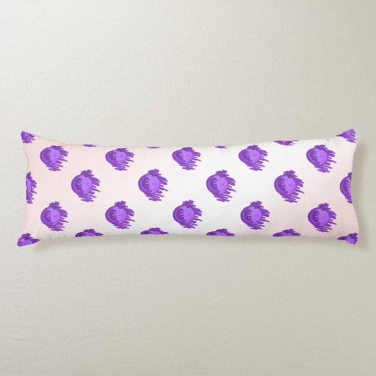 Fruchtmuster Blaubeeren und Creme Seitenschläferkissen (Vorderseite)