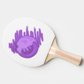 Fruchtmuster Blaubeeren und Creme Tischtennis Schläger (Seitenansicht)