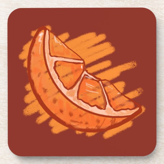 Fruchtmuster Blut Orange Geschenke Getränkeuntersetzer (Vorderseite)