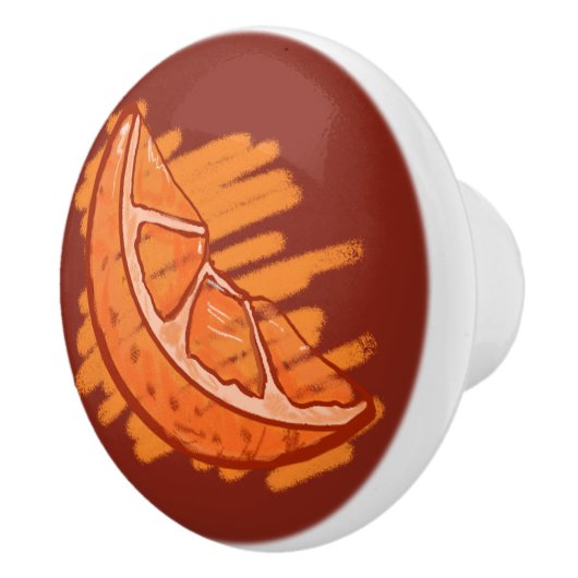 Fruchtmuster Blut Orange Geschenke Keramikknauf (Rechts)