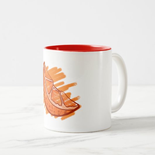 Fruchtmuster Blut Orange Geschenke Zweifarbige Tasse (VorderseiteRechts)