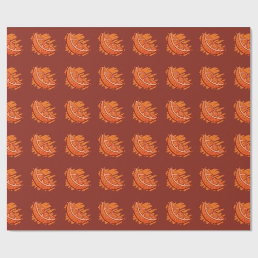 Fruchtmuster Blut Orange Geschenkpapier (Flach)