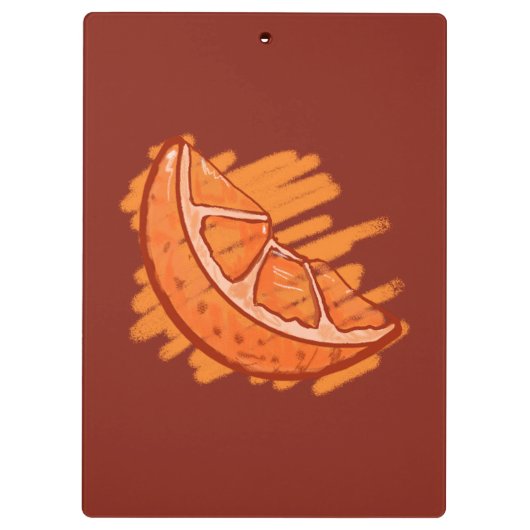 Fruchtmuster Blut Orange Klemmbrett (Rückseite)