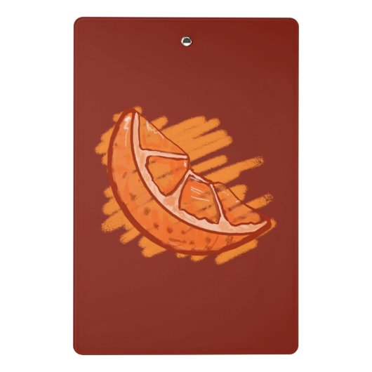 Fruchtmuster Blut Orange Mini Klemmbrett (Rückseite)