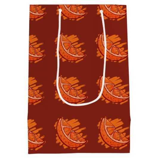 Fruchtmuster Blut Orange Mittlere Geschenktüte (Rückseite)