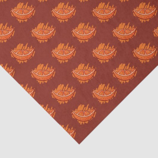 Fruchtmuster Blut Orange Seidenpapier (Ausschnitt)