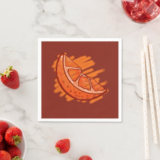 Fruchtmuster Blut Orange Serviette (Beispiel)