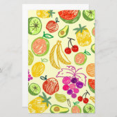 Fruchtmuster Briefpapier (Vorne/Hinten)