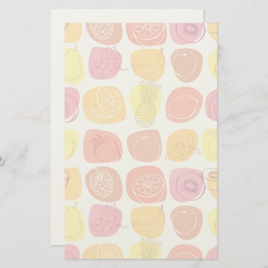 Fruchtmuster Briefpapier (Vorne/Hinten)