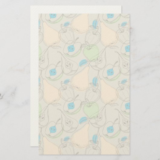 Fruchtmuster Briefpapier (Vorne/Hinten)