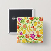 Fruchtmuster Button (Vorne & Hinten)