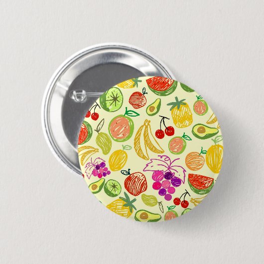 Fruchtmuster Button (Vorne & Hinten)
