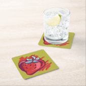 Fruchtmuster Erdbeeren auf Gold Party Stuff Rechteckiger Pappuntersetzer (Vor Ort)