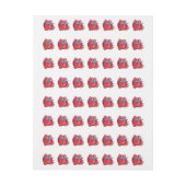 Fruchtmuster Erdbeeren auf Gold Party Stuff Rundum-Adressaufkleber (Bogen)