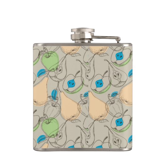 Fruchtmuster Flachmann (Rückseite)