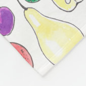 Fruchtmuster Fleecedecke (Ecke)