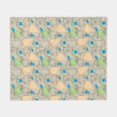 Fruchtmuster Fleecedecke (Vorderseite (Horizontal))