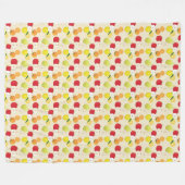 Fruchtmuster Fleecedecke (Vorderseite (Horizontal))