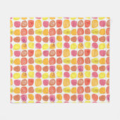 Fruchtmuster Fleecedecke (Vorderseite (Horizontal))