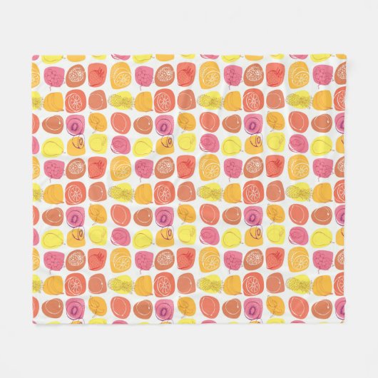 Fruchtmuster Fleecedecke (Vorderseite (Horizontal))