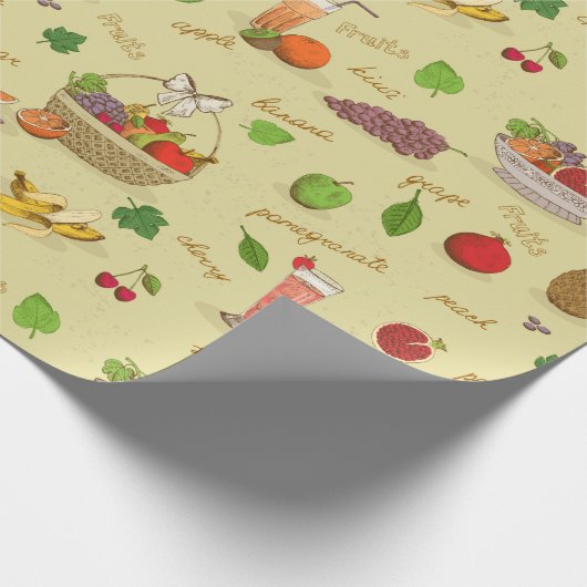 Fruchtmuster Geschenkpapier (Ecke)