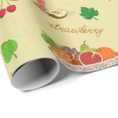 Fruchtmuster Geschenkpapier (Rolleneckpunkt)