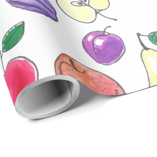 Fruchtmuster Geschenkpapier (Rolleneckpunkt)