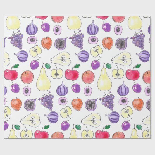 Fruchtmuster Geschenkpapier (Flach)