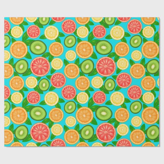 Fruchtmuster Geschenkpapier (Flach)