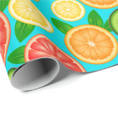 Fruchtmuster Geschenkpapier (Rolleneckpunkt)