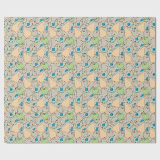 Fruchtmuster Geschenkpapier (Flach)