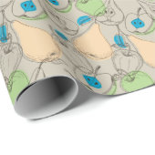 Fruchtmuster Geschenkpapier (Rolleneckpunkt)