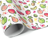 Fruchtmuster Geschenkpapier (Rolleneckpunkt)