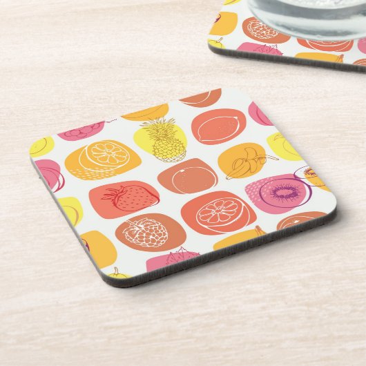 Fruchtmuster Getränkeuntersetzer (Linke Seite)