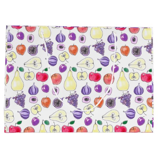 Fruchtmuster Große Geschenktüte (Rückseite)