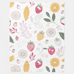 Fruchtmuster großes Fleece-Decke – 150 cm x 200 cm Fleecedecke