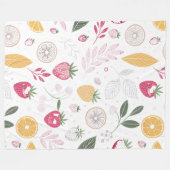 Fruchtmuster großes Fleece-Decke – 150 cm x 200 cm Fleecedecke (Vorderseite (Horizontal))