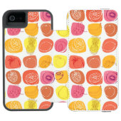 Fruchtmuster Incipio iPhone Geldbeutel-Hülle (Folio Geöffnet)