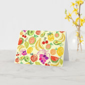 Fruchtmuster Karte (Gelbe Blume)