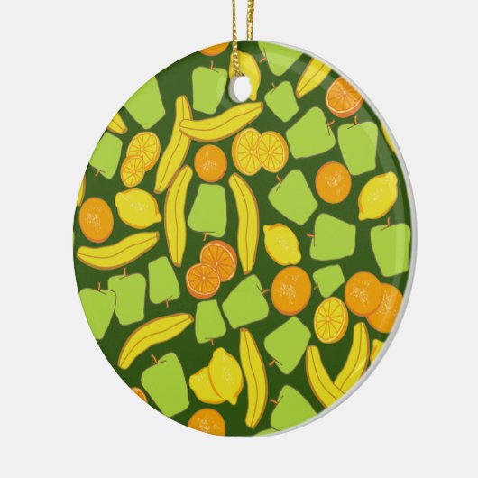 Fruchtmuster Keramik Ornament (Links)