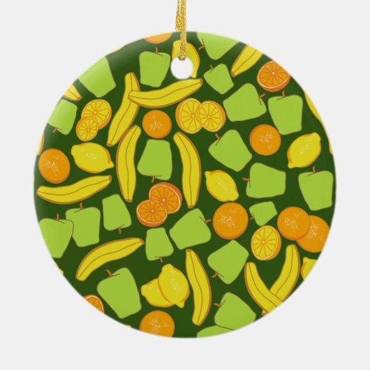 Fruchtmuster Keramik Ornament (Hinten)