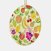 Fruchtmuster Keramik Ornament (Rechts)