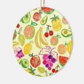 Fruchtmuster Keramik Ornament (Links)