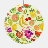Fruchtmuster Keramik Ornament (Hinten)