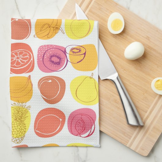 Fruchtmuster Küchentuch (Viertel Falte)