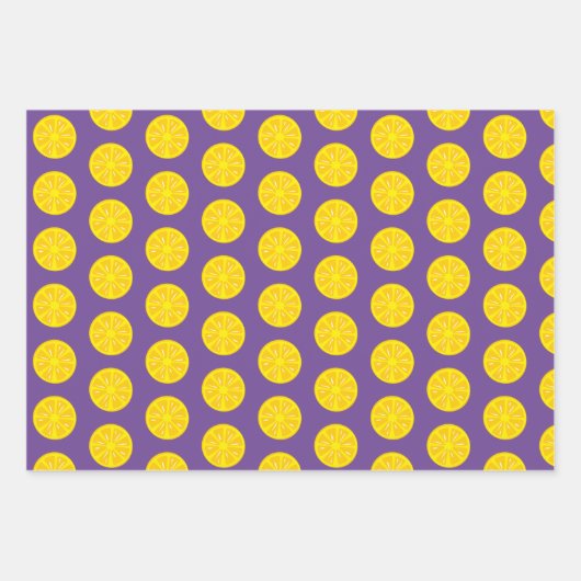 Fruchtmuster Lemon Berry Melon Wrapping Paper Geschenkpapier Set (Vorderseite 3)