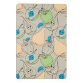 Fruchtmuster Mini Klemmbrett (Rückseite)