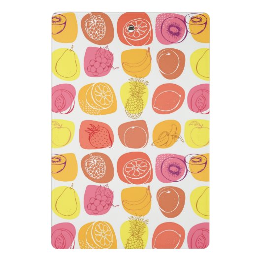 Fruchtmuster Mini Klemmbrett (Rückseite)